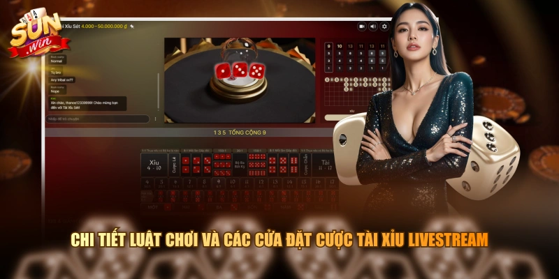 Chi tiết luật chơi và các cửa đặt cược Tài Xỉu livestream
